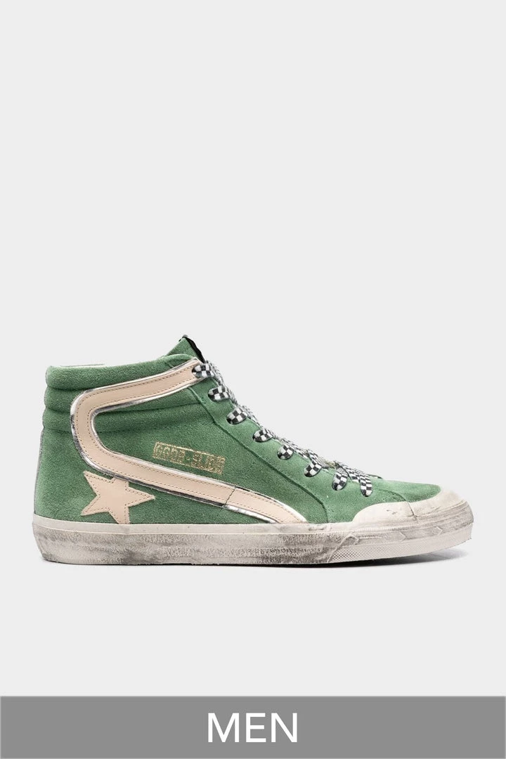 Golden Goose Slide Wood Green Suede Leather Men Sneaker 1 Golden Goose Slide Wood Green Suede Leather Men Sneaker