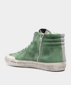 Golden Goose Slide Wood Green Suede Leather Men Sneaker 6 Golden Goose Slide Wood Green Suede Leather Men Sneaker