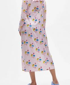 GANNI Slip Mini Dress In Floral Light Lilac