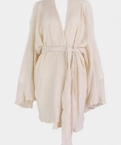 Savannah Morrow Rumba Mini Robe In Cream Just In