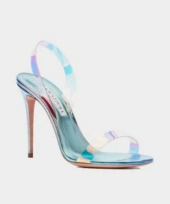 Aquazzura Just In So Nude Plexi Sandal 105 In Sky