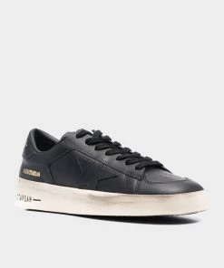 Golden Goose Just In Stardan Leather Men Sneaker In Black