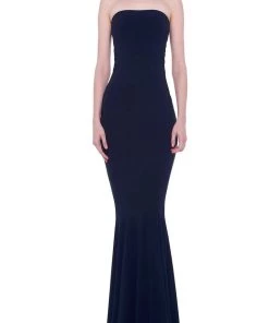 NORMA KAMALI Strapless Fishtail Gown In Black