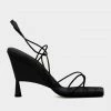 Gia Borghini Strappy Leather Sandals In Black