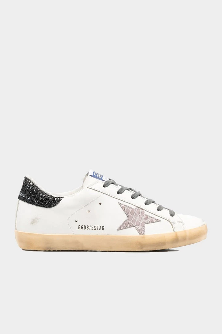 Golden Goose Super-Star Cocco Printed Star White Leather Sneaker Just In 1 Golden Goose Super-Star Cocco Printed Star White Leather Sneaker Just In