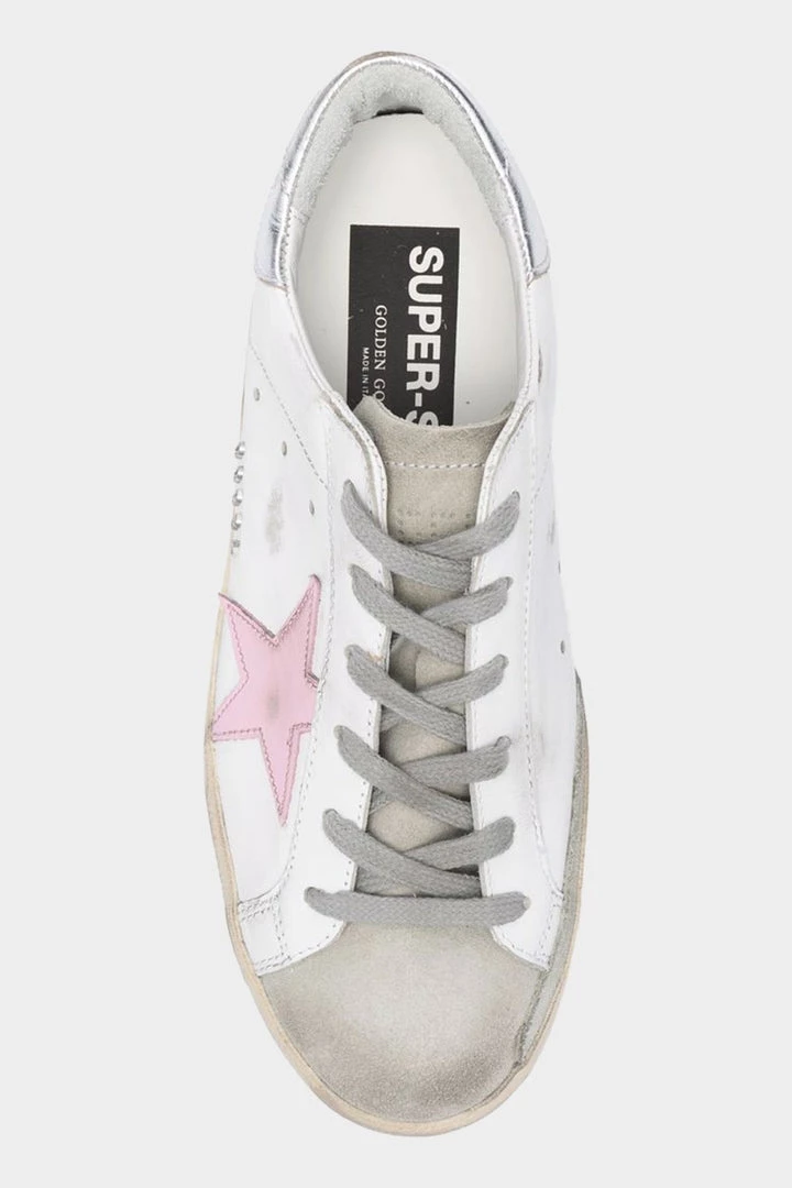 Golden Goose Super-Star Light Pink Star White Leather Sneaker Just In 4 Golden Goose Super-Star Light Pink Star White Leather Sneaker Just In