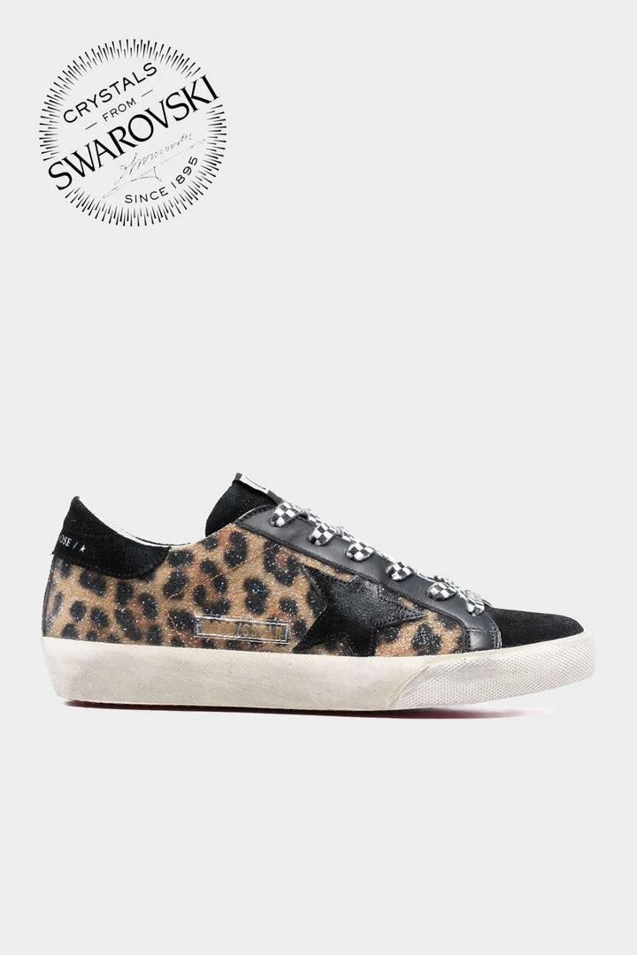 Golden Goose Just In Super-Star Swarovski Crystals Leopard Print Sneaker 1 Golden Goose Just In Super-Star Swarovski Crystals Leopard Print Sneaker