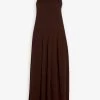 Tibi T-Shirt Sleeveless Dress In Brown