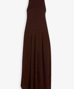 Tibi T-Shirt Sleeveless Dress In Brown