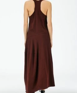 Tibi T-Shirt Sleeveless Dress In Brown