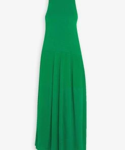Tibi Just In T-Shirt Sleeveless Dress In Green