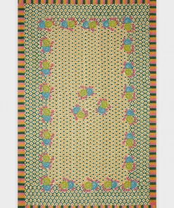 Lisa Corti Just In Tablecloth Hima Big Flower 220x350 In Peacock Gold