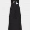 Bondi Born Tobago Organic Linen Dress In Black Just In
