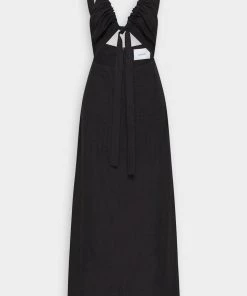 Bondi Born Tobago Organic Linen Dress In Black Just In