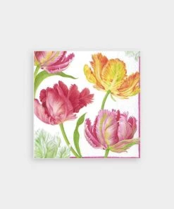 Caspari Tulip Dance Paper Cocktail Napkins Just In