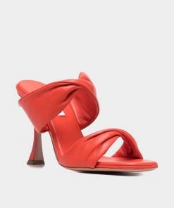 Aquazzura Twist Sandal 95 In Strawberry Just In