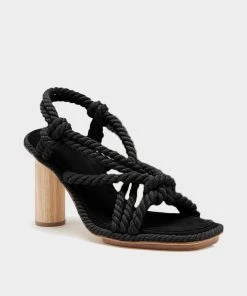 Ulla Johnson Uma Twisted Rope High Heel In Noir