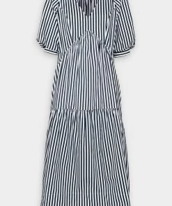 FRAME V-Neck Puff Sleeve Maxi Dress In Namu