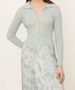 Vince. Just In Tie Back Cardigan In Pale Bay