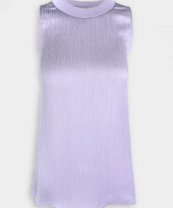 Vince. Rib Trim Tie Back Camisole In Dark Lilac