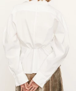 Vince. Sculpted Long Sleeve Shirt In Optic White