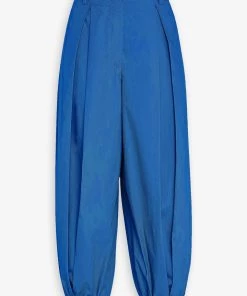 Tibi Vintage Cotton Pleated Balloon Pant In Serene Blue