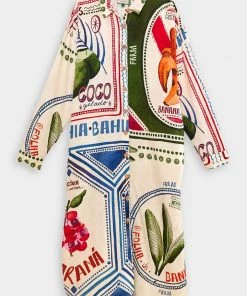 FARM Rio White Our Stamps Shirtdress Featured Designers