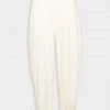 Gia Studios Just In Wide Leg Tailored Trousers In White