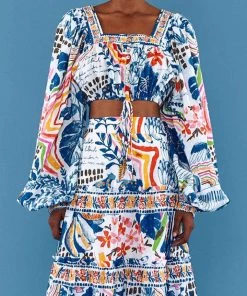 FARM Rio Wild Brazil Square Neck Top Just In