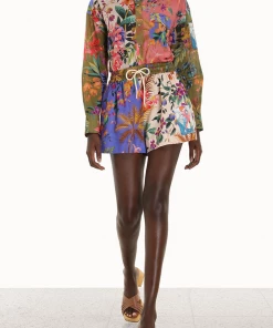 ZIMMERMANN Featured Designers Tropicana Patched Short In Spliced