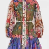 ZIMMERMANN Featured Designers Tropicana Mini Dress In Spliced