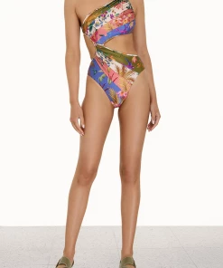 ZIMMERMANN Tropicana One-Piece Swimsuit In Spliced