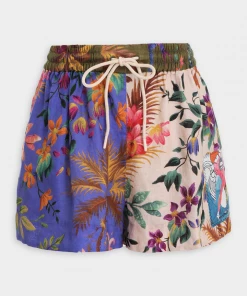 ZIMMERMANN Featured Designers Tropicana Patched Short In Spliced