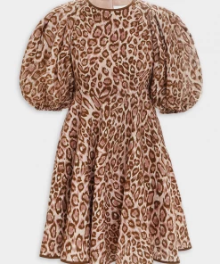 ZIMMERMANN Concert Day Mini Dress In Pink Animal