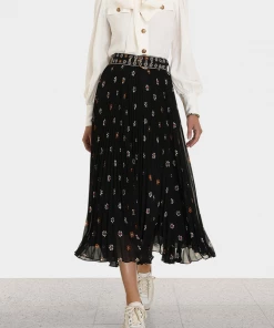 ZIMMERMANN Sunday Midi Skirt In Daisy Featured Designers